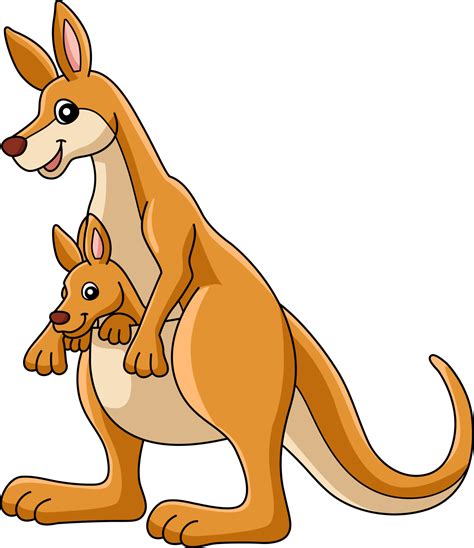 Kangaroo With Baby Cartoon Colored Clipart 7528340 Vector Art At Vecteezy