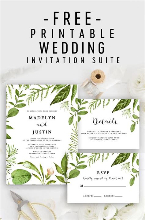 Each of their free wedding invitation templates is completely editable, making them easy to personalize. Free Editable Wedding Invitation Suite - Invite, RSVP and ...