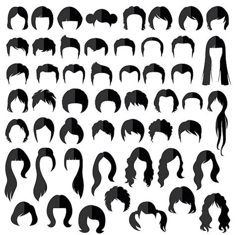 Black Women Afros Silhouettes Illustrations Royalty Free Vector