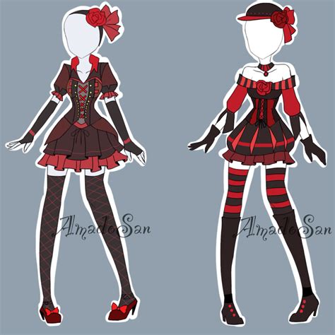 Victorian Outfits Adoptables Closed Art Clothes Anime Costumes