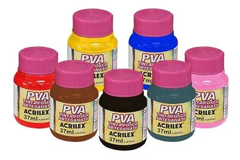 35 Tinta Para Artesanato Pva Acrilex 37ml Escolha As Cores