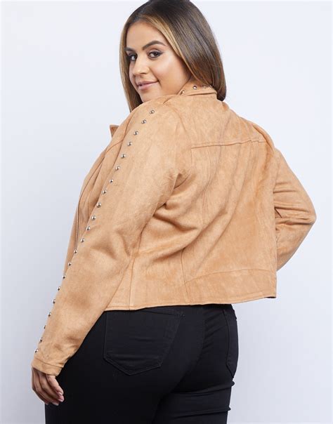 Plus Size Layla Suede Jacket Plus Trendy Essentials Curvy Fashion