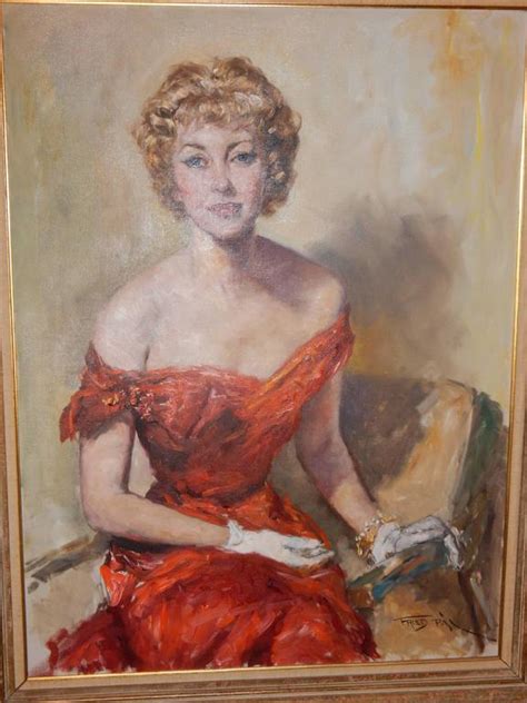 Large Oil On Canvas Of A Pretty Woman By Fried Pal For Sale At 1stDibs
