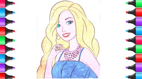 barbie easy face drawing