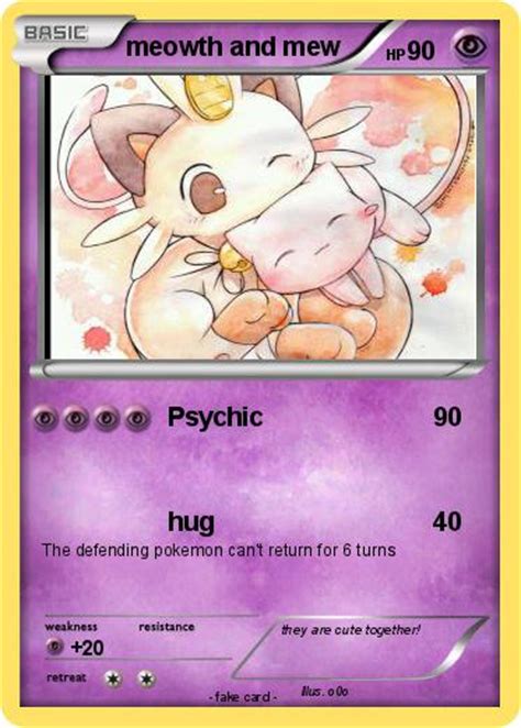 Pokémon Meowth And Mew Psychic My Pokemon Card
