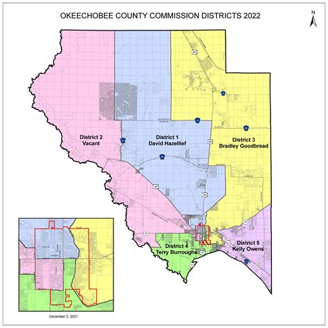 Commissioner District Map Okeechobee County Florida Board Of County