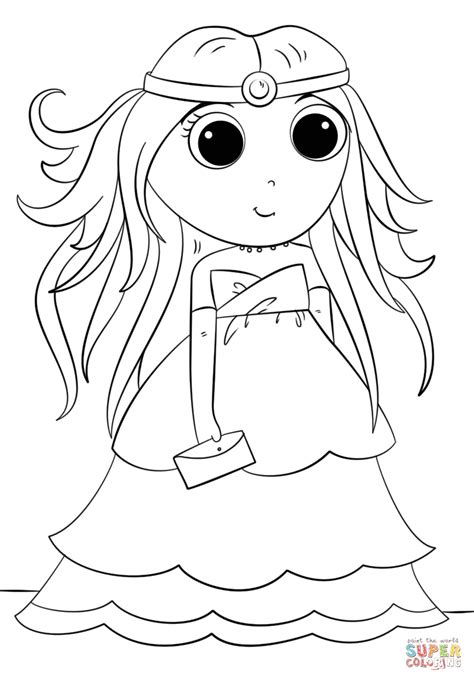 Anime Princess Coloring Page Free Printable Coloring Pages