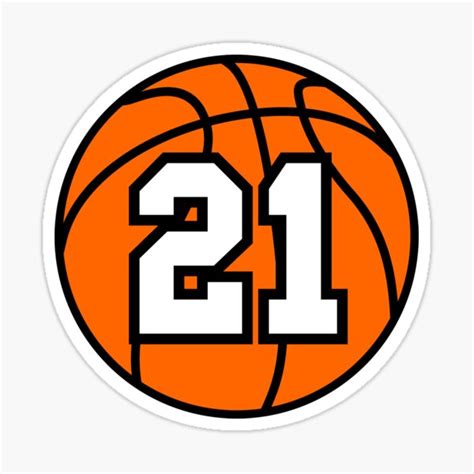 Basketball 21 Sticker For Sale By Theatomicsoul Redbubble