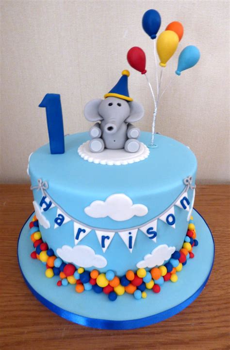 These 1st birthday cake ideas can all be used to plan the theme of their very first birthday party, with the perfect cake to match. Elephant with Balloons 1st Birthday Cake | Susie's Cakes