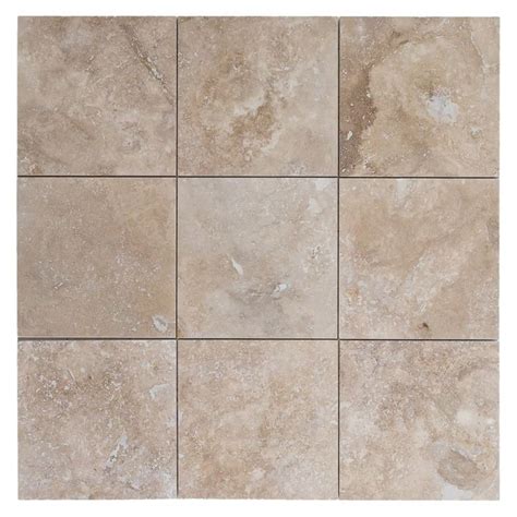 Travertine Tiles Honed And Filled Mina Rustic 12x12 Honed And