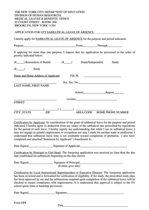 Apply for coverage in minutes. Application For Uft Sabbatical Leave Absence Form - The New York City Department Of Education ...