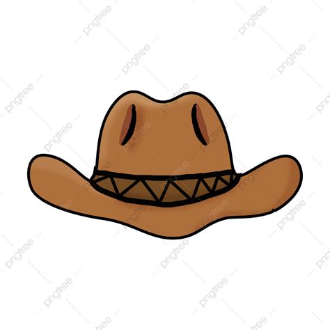 Cowboy Hat Hat Illustrated Cowboy Png Transparent Clipart Image And