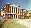Partial front view, Claremont High School, Hickory, Catawba County ...