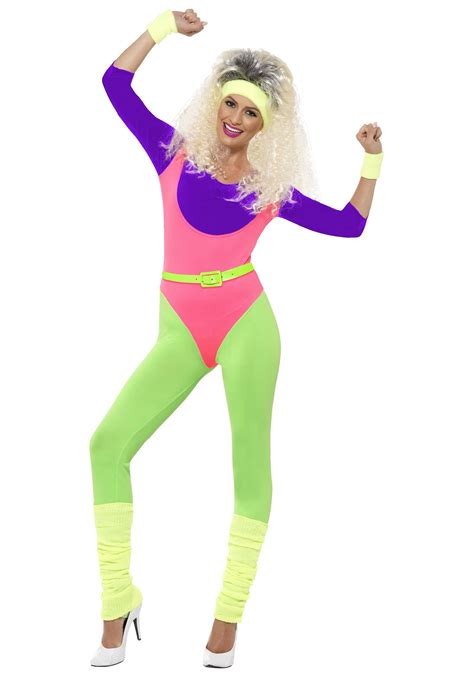 Smiffys 80s Workout Womens Halloween Fancy Dress Costume For Adult M