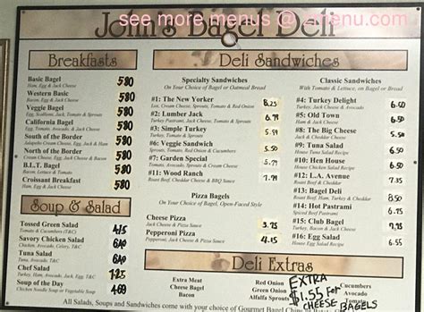 Online Menu Of Johns Bagel Deli Restaurant Simi Valley California