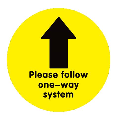 Buy Vinyl One Way System Arrow Floor Sticker Safety Sign Removable