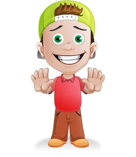 Free Boy Vector Character With A Hat Vector Characters