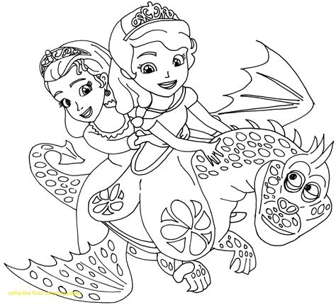 Sofia The First Disney Princess Coloring Pages At