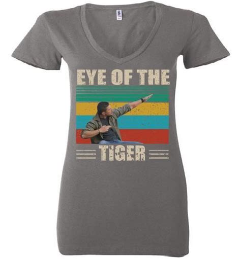 Dean Winchester Supernatural Eye Of The Tiger Women V Neck Shirt