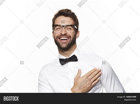 Laughing Guy Bow Tie Image And Photo Free Trial Bigstock