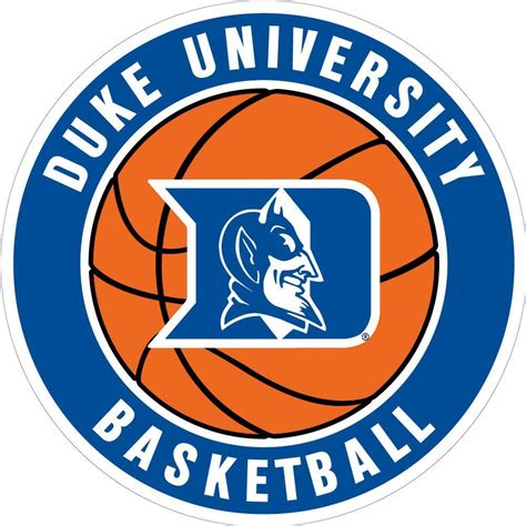Duke Round Basketball Decal 3 Duke Basketball Duke University