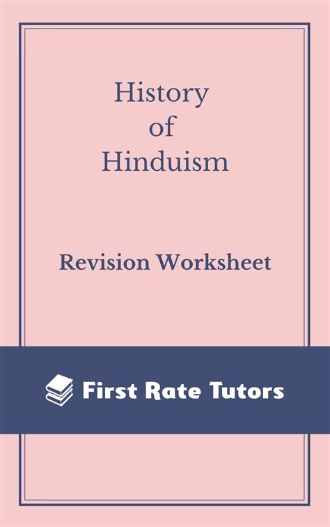Hinduism Revision Worksheet — First Rate Tutors
