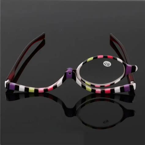 Readers Magnifying Makeup Glasses Eye Make Up Spectacles Flip Down Lens Folding Cosmetic Womens