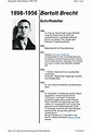 1898-1956 Bertolt Brecht Schriftsteller