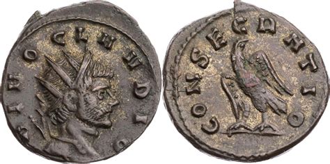 Römische Kaiserzeit Antoninian Ende n Chr Divus Claudius Gothicus Büste CONSECRATIO