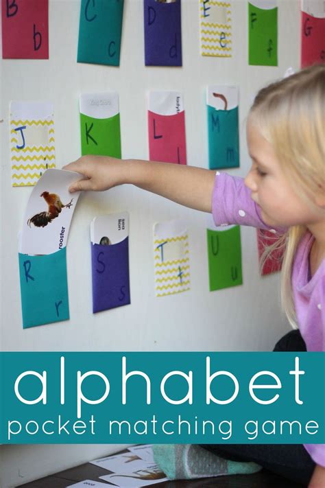 Alphabet Pocket Matching Game Alphabet Preschool School Activities