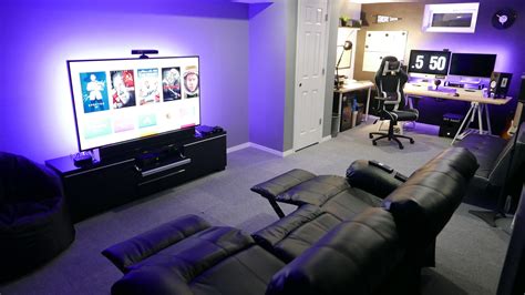 Man Cave Basement Office Game Room Design Entertainment Room