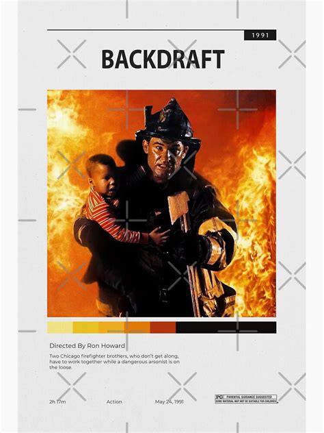 Backdraft Movie Poster 1991 Dramathrilleraction Sticker For Sale