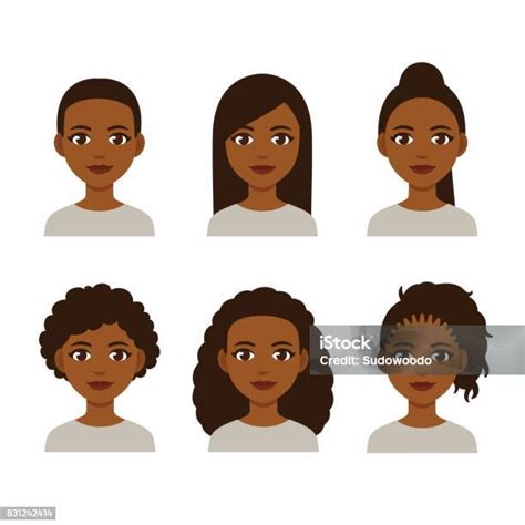 Black Women Hairstyles Stock Illustration Download Image Now Women African American