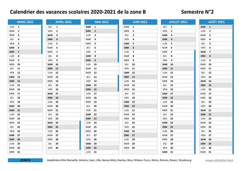 Vacances Scolaires 2021 2022 2023 Zone B Calendrier Scolaire 2021
