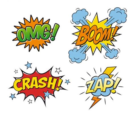 Grunge Comic Cartoon Sound Effects — Stock Vector © Fourleaflovers