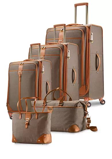 Hartmann Herringbone Luxe Luggage Collection Terracotta Belk