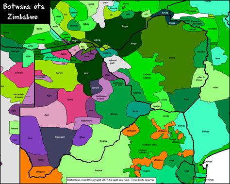 Botswana Ethnic Map