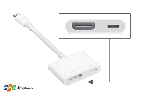 The lightning digital av adapter is a dongle from apple that allows an ios or ipados device's lightning port to be simultaneously connected to an hdmi video cable and another lightning cable for charging. Phụ kiện | Cáp Lightning Digital AV Adapter MD826ZM/A