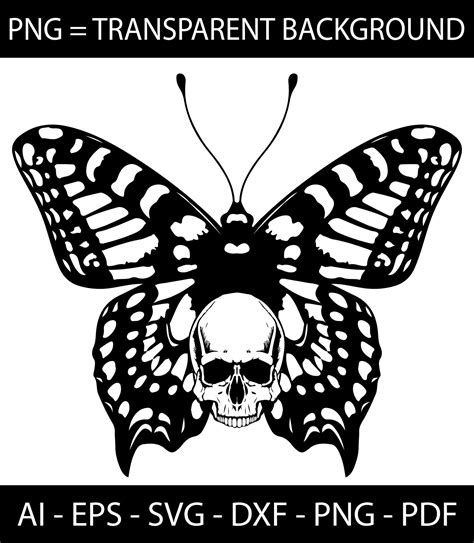 Skull Butterfly SVG Digital Download PNG EPS Jpeg - Etsy.de