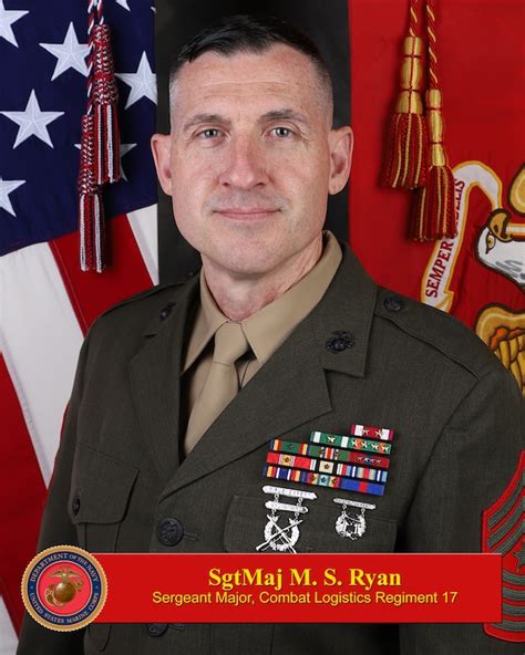 Sergeant Major Michael S Ryan 1st Marine Logistics Group Leaders
