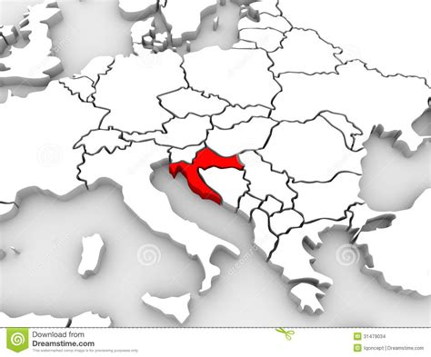Por este motivo, el país goza, en su interior, de un clima continental moderado. Croatia Country Abstract 3D Map Europe Continent Stock ...