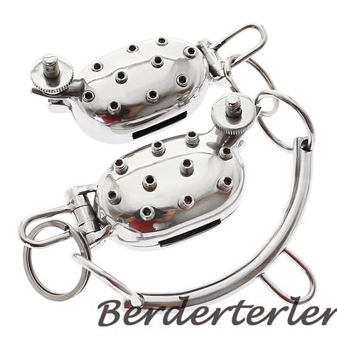 Brutal Cbt Device Evil Shell Ball Stretcher And Ball Crusher Spiked
