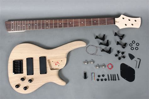 Coban guitars offer latest bass guitar diy kit with high quality and budget friendly bass guitar products in the uk. 5 strings electric bass guitar DIY kit with Solid Ash body GK SE5 720 - BYGuitar