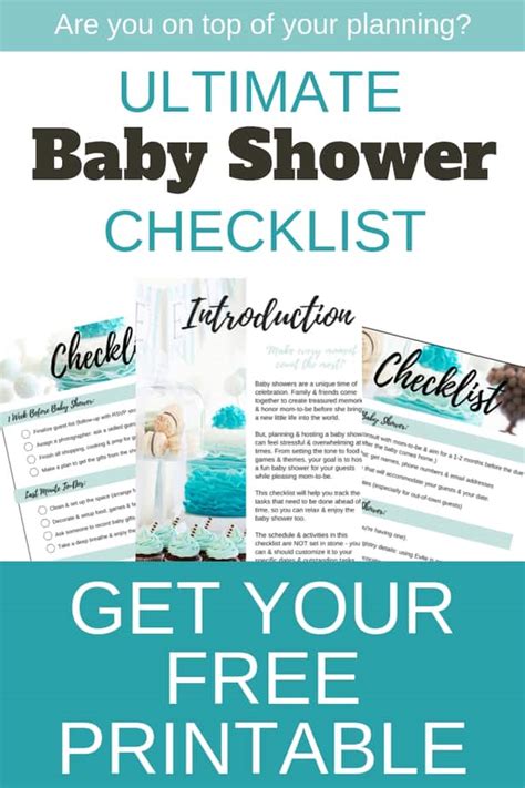 Quick And Easy Baby Shower Checklist With Timeline And Printable
