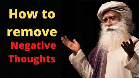 How To Remove Negative Thoughts Sadhguru Youtube