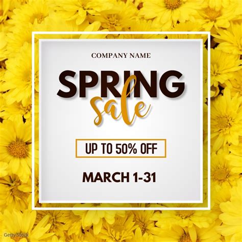 Floral Spring Sale Instagram Post Template Postermywall