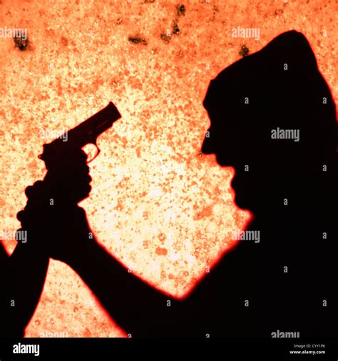 Close Up Of Gun Crime Scene Stock Photo Alamy