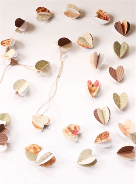 Paper Hearts Garland Make It Shabby