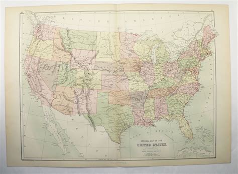 An Old Map Of The United States