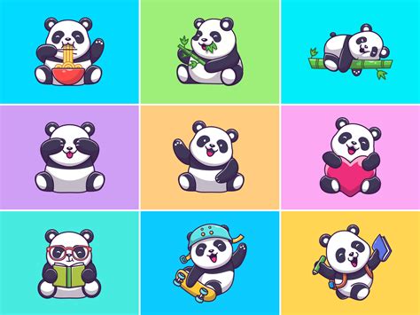 Panda Collections 🐼🐼🐼💤🍜 By Catalyst On Dribbble
